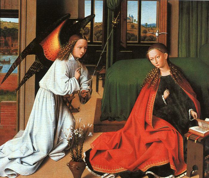Petrus Christus Annunciation1 China oil painting art
